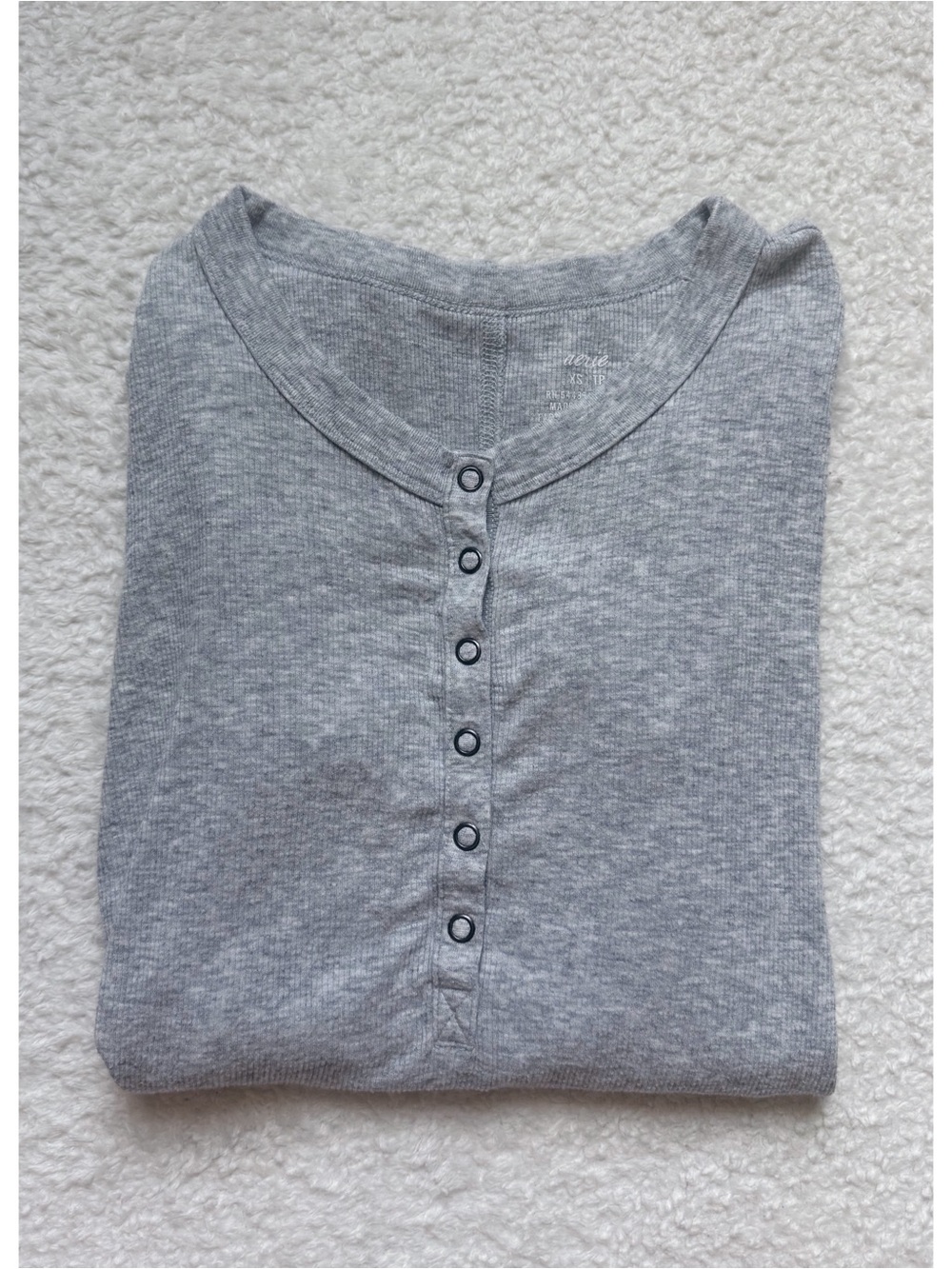 aerie | Henley Long Sleeve T Shirt - Picture 8 of 8